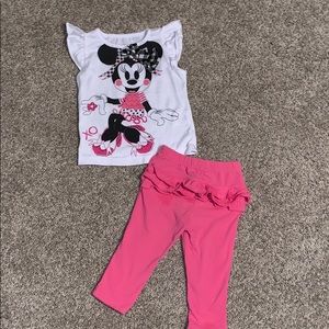 Cute Minnie Mouse Top with Ruffle bum pants